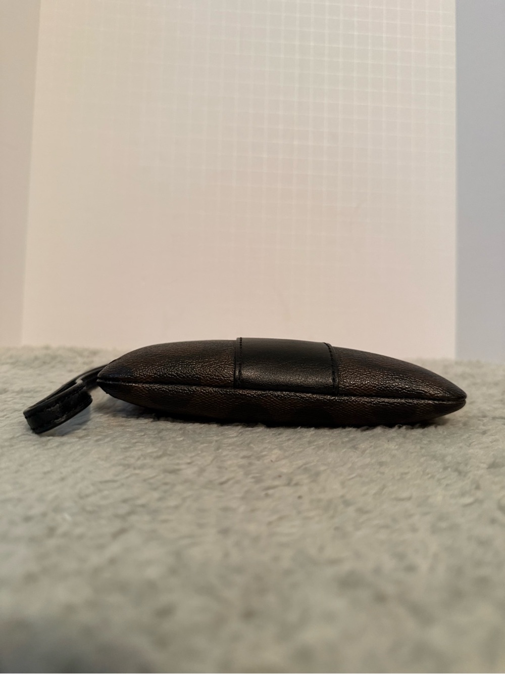 Coach Brown and Black Signature Zip Wristlet - Picture 3 of 8